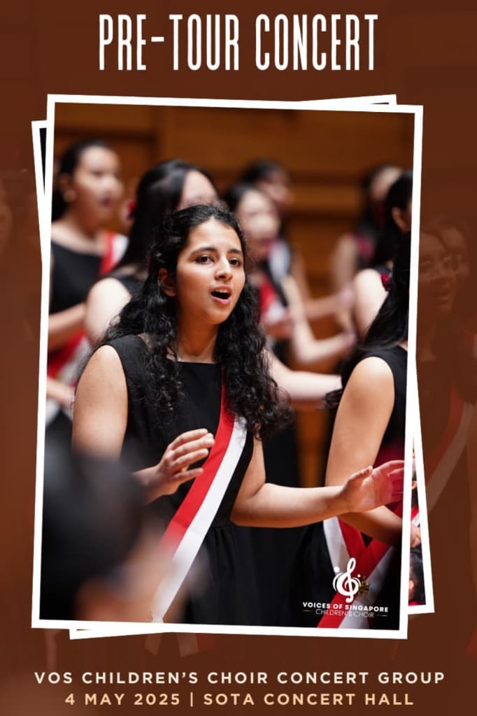 Tara performing with Voices of Singapore Children's Choir